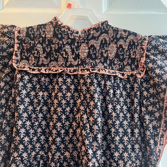 NEW SEA Girl's Jasper Smocked Dress Ditsy Floral Sleeveless NWT RUFFLE TRIM - Picture 4 of 7